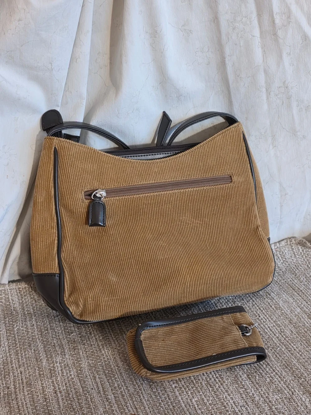 St. John's Bay Brown Fabric Purse Interior with Card Slots